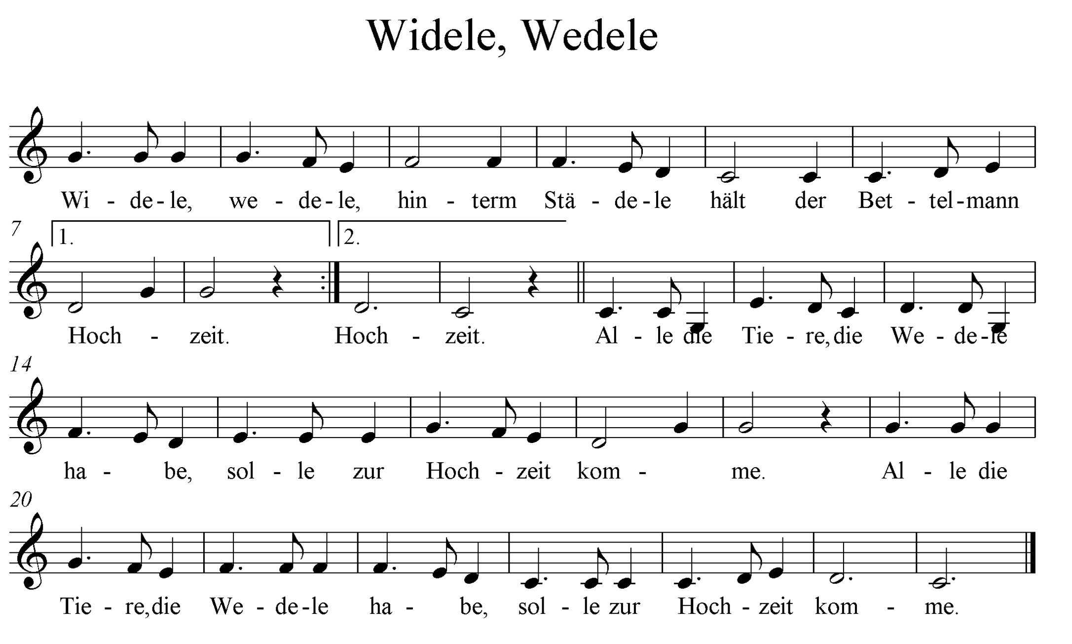 Widele wedele