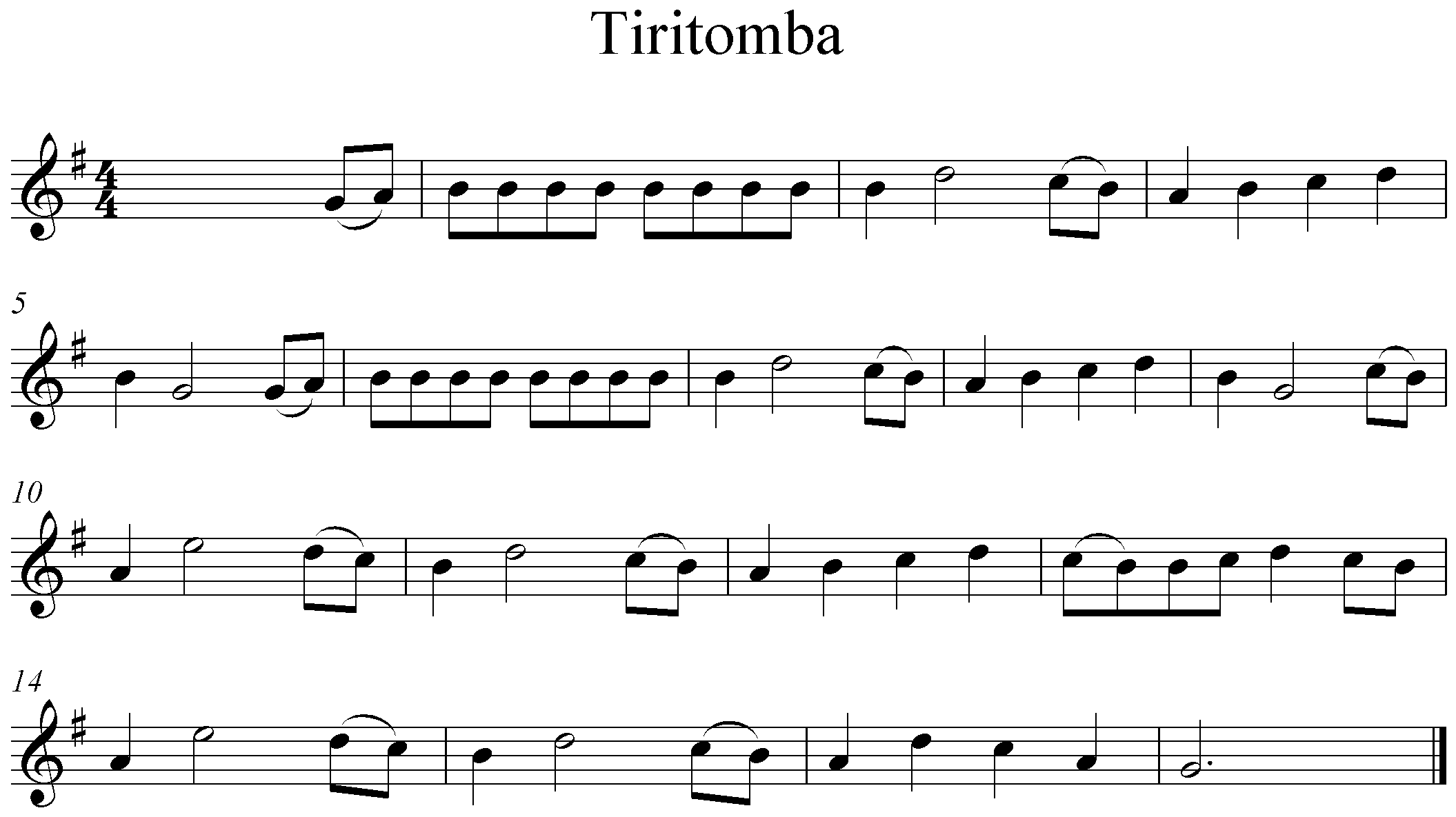 Noten Tiritomba sheet