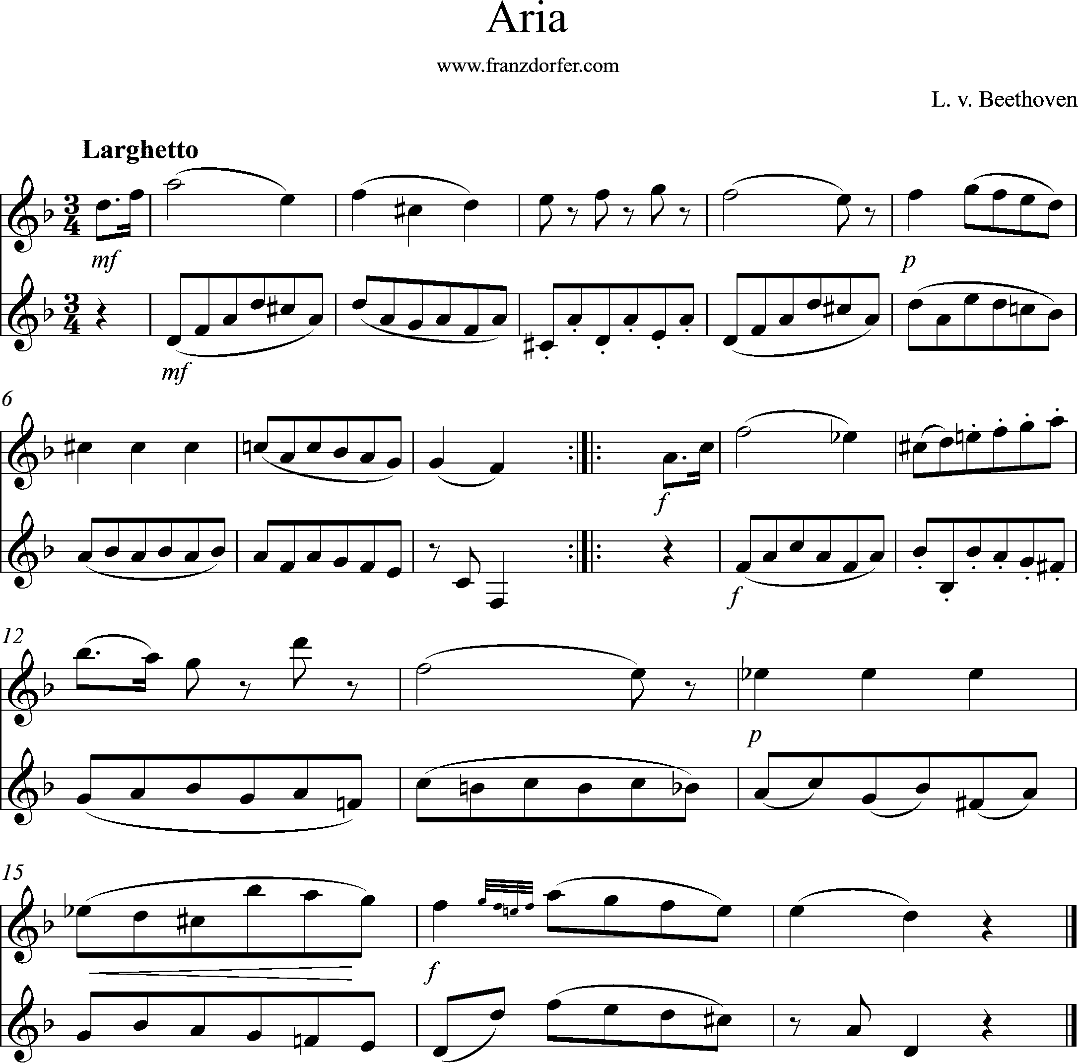 Clarinet Duo , Aria