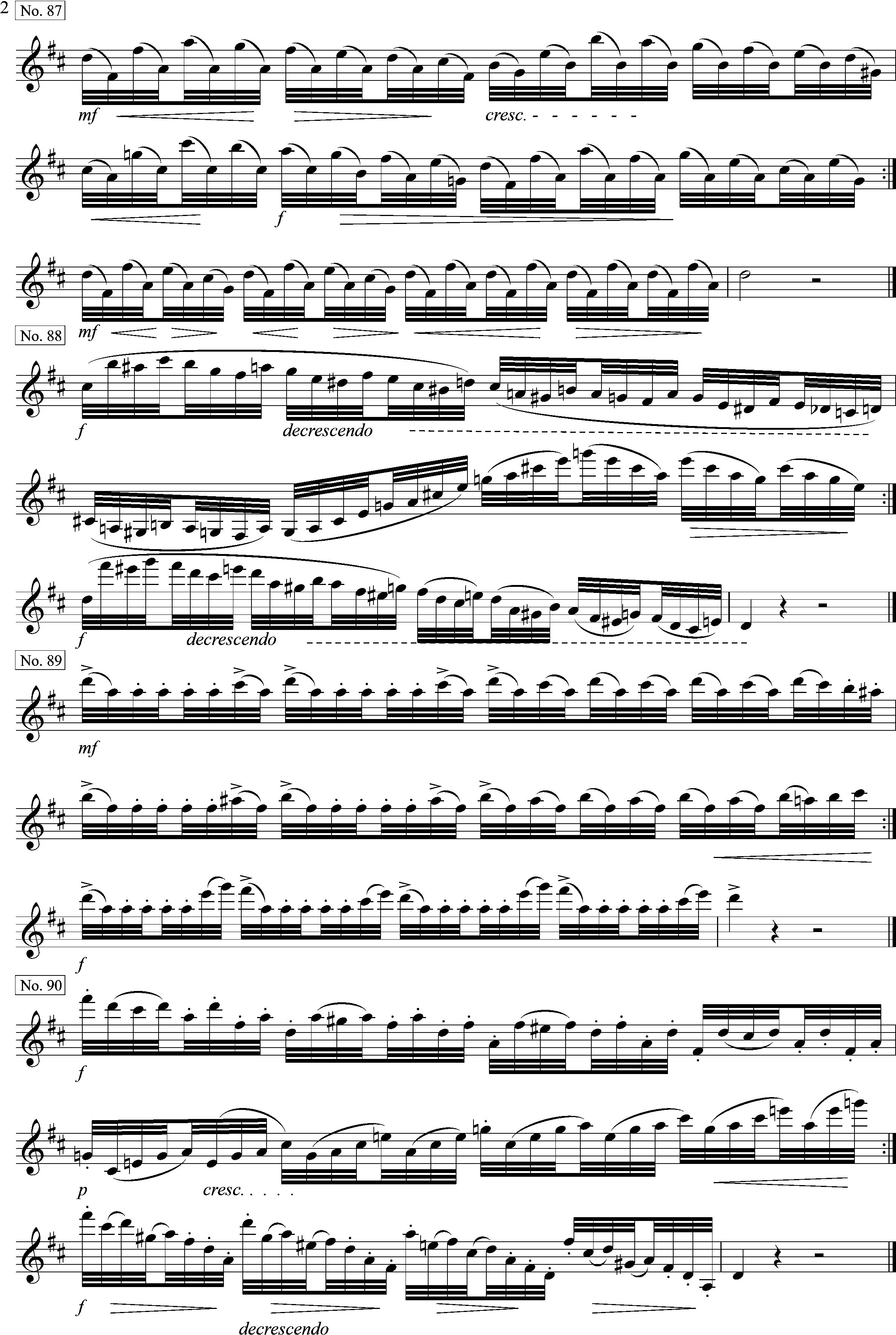 D-Dur, Kröosch, 416 etudes, Seite 2